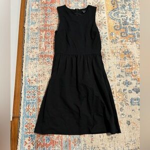 Madewell sleeveless black cotton dress